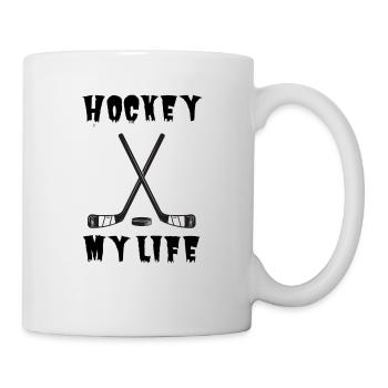 HOCKEY MEIN LEBEN - Tasse - Weiß - Rechts