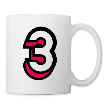 3. 3 JAHRE. 3. JUBILÄUM. GEBURTSTAG 3 JAHRE - Tasse - Weiß - Rechts