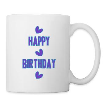 HAPPY BIRTHDAY. HAPPY BIRTHDAY. ANNIVERSARY. - Mug - white - Right