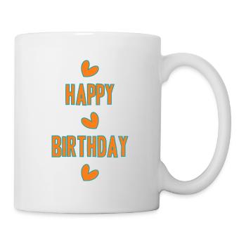 HAPPY BIRTHDAY. HAPPY BIRTHDAY. ANNIVERSARY. - Mug - white - Right
