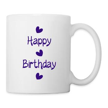 HAPPY BIRTHDAY. JOYEUX ANNIVERSAIRE. ANNIVERSAIRE. - Mug blanc - blanc - Droite