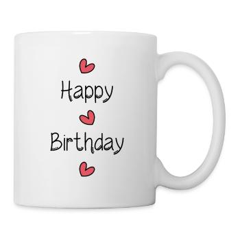 HAPPY BIRTHDAY. JOYEUX ANNIVERSAIRE. ANNIVERSAIRE. - Mug blanc - blanc - Droite
