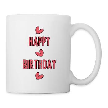 HAPPY BIRTHDAY. JOYEUX ANNIVERSAIRE. ANNIVERSAIRE. - Mug blanc - blanc - Droite