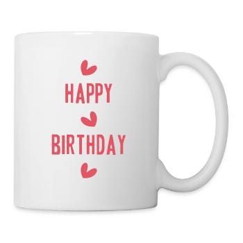 ALLES GUTE ZUM GEBURTSTAG. ALLES GUTE ZUM GEBURTSTAG. JAHRESTAG. - Tasse - Weiß - Rechts