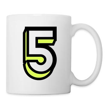 5 JAHRE. 5-JÄHRIGES JUBILÄUM. GEBURTSTAG 5 JAHRE. 5 - Tasse - Weiß - Rechts