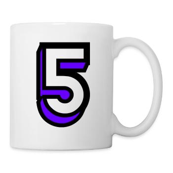 5. 5 JAHRE. 5-JÄHRIGES JUBILÄUM. GEBURTSTAG 5 JAHRE. 5 - Tasse - Weiß - Rechts