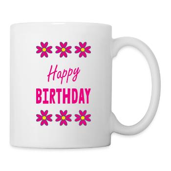 ALLES GUTE ZUM GEBURTSTAG. ALLES GUTE ZUM GEBURTSTAG. JAHRESTAG. - Tasse - Weiß - Rechts