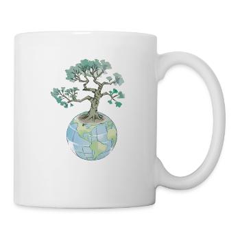 Bäume sind unsere Welt - Naturschutz Motiv - Tasse - Weiß - Rechts