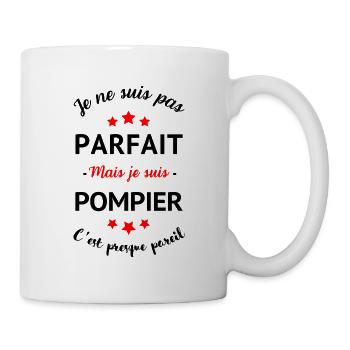 Pompier parfait humour homme - Mug blanc - blanc - Droite