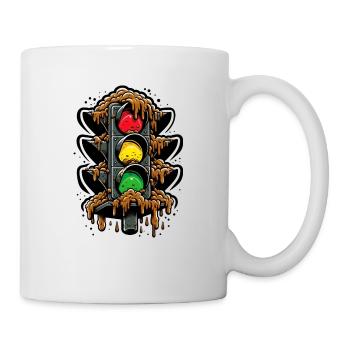 Feu de signalisation allemand classique - Mug blanc - blanc - Droite