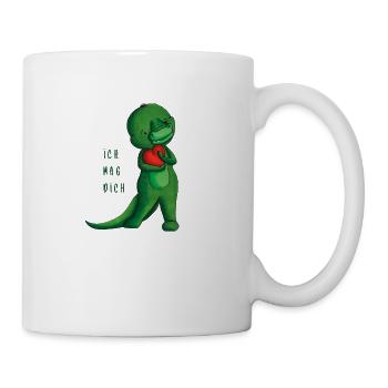 Ich mag dich Dino - Tasse - Weiß - Rechts
