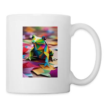 Prism Hop - Origami Frosch - Tasse - Weiß - Rechts