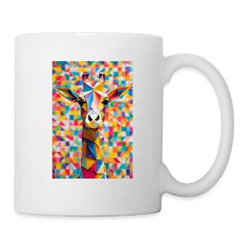 Regenbogen-Giraffe - Tasse - Weiß - Rechts