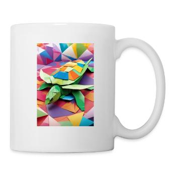 Rainbow Shell - Origami Turtle - Mug - white - Right