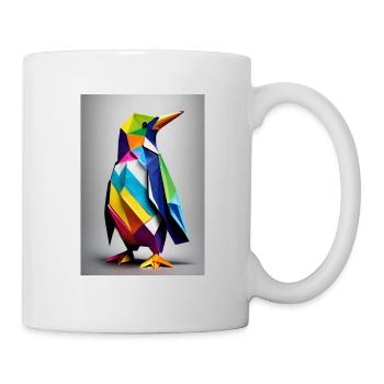 Origami-Pinguin - Tasse - Weiß - Rechts