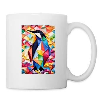 Origami Pinguin - Tasse - Weiß - Rechts
