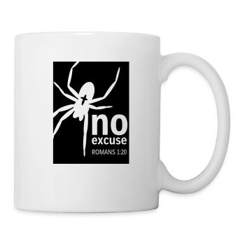 no excuse Kreuzspinne weiß - Tasse - Weiß - Rechts