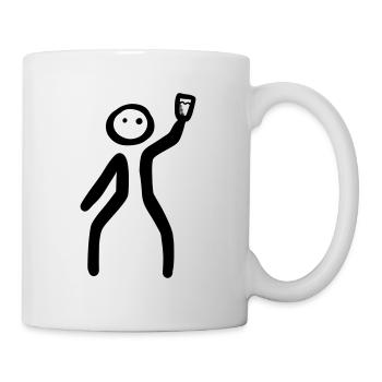 Celebration - Bonhomme Baton raises his glass - Mug - white - Right