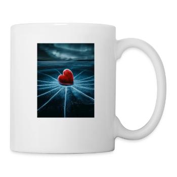 Heart on broken - Mug - white - Right