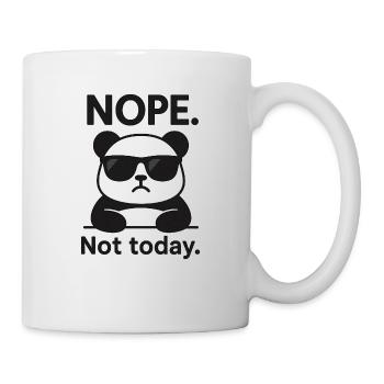 NOPE. Not today. – Panda Design mit Sonnenbrille - Tasse - Weiß - Rechts