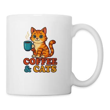 Café et chats – Le début de journée parfait - Mug blanc - blanc - Droite