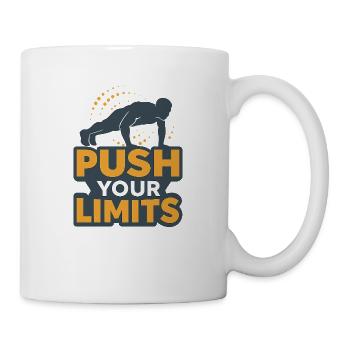 Push Your Limits Workout Shirt - Tasse - Weiß - Rechts