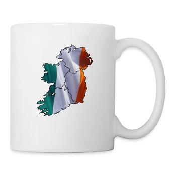 Ireland flag mapped - Mug - white - Right