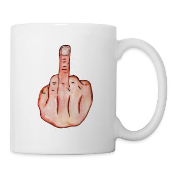 doigt d honneur - Mug blanc - blanc - Droite