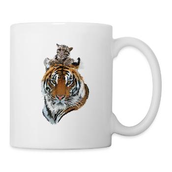 Bengal Tiger and Hazy Tiger - Mug - white - Right