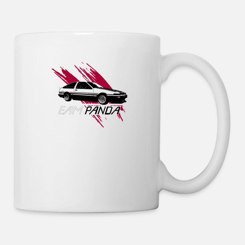 TEAM PANDA AE86 Design OldSchool Car - Tasse - Weiß