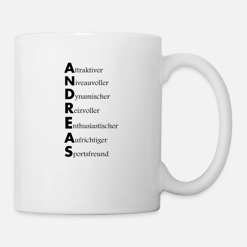 Andreas Vorname Name Andi Andy - Tasse - Weiß