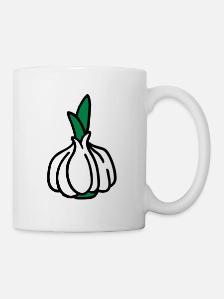 Knoblauch Garlic Ail Aglio - Tasse - Weiß