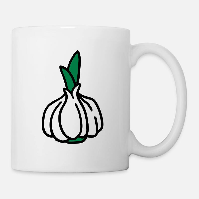 Knoblauch Garlic Ail Aglio - Tasse - Weiß