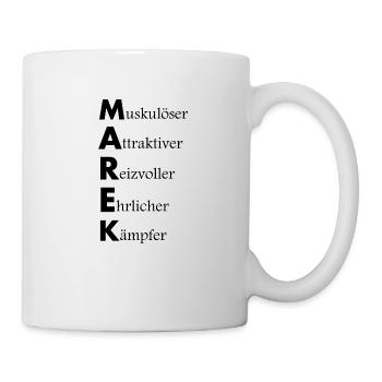 Marek polnischer Vorname - Tasse - Weiß - Rechts