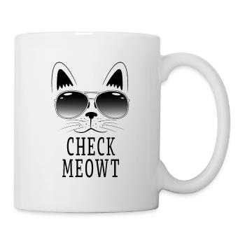 Check Me Out Meow Meowt Lunettes de soleil marrantes Cool K - Mug blanc - blanc - Droite
