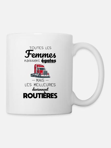 Femmes égales les meilleures deviennent routières - Mug blanc - blanc