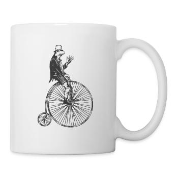 Homme grenouille sur roues - Mug blanc - blanc - Droite