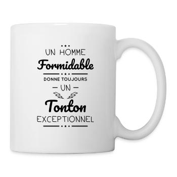 Un homme formidable donne un tonton exceptionnel - Mug blanc - blanc - Droite