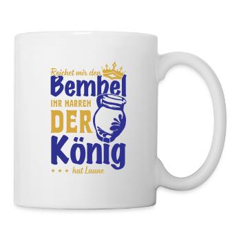 König Äppelwoi Apfelwein Hessen Hessisch Babbel - Tasse - Weiß - Rechts