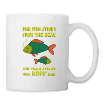 The fish stinks from the head. Fish stinks head - Mug - white - Right