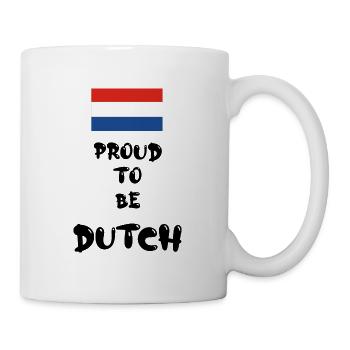 'Proud To Be Dutch' - Tasse - Weiß - Rechts