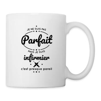 Je ne suis pas parfait mais je suis infirmier - Mug blanc - blanc - Droite