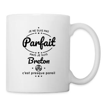 Je ne suis pas parfait mais je suis Breton - Mug blanc - blanc - Droite