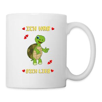 Baby Land Schildkröte meint: Ich hab dich lieb - Tasse - Weiß - Rechts