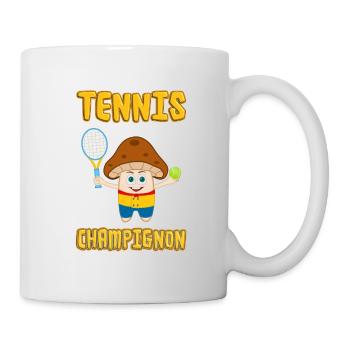 Tennis Champignon (Champion) Comicstyle - Tasse - Weiß - Rechts