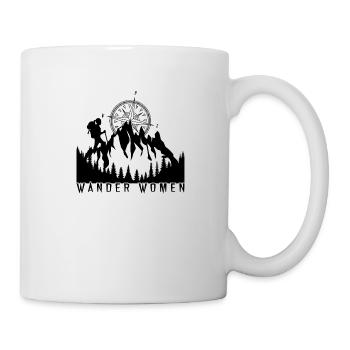 Frau Wandern Berge - Tasse - Weiß - Rechts