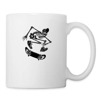 Skeleton Skateboard Rider Halloween Costume 2021 - Mug - white - Right