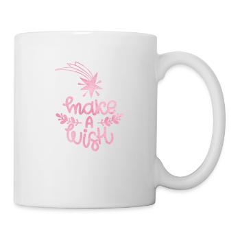 Quotes of Unicorns Make a wish Make a wish - Tasse - Weiß - Rechts