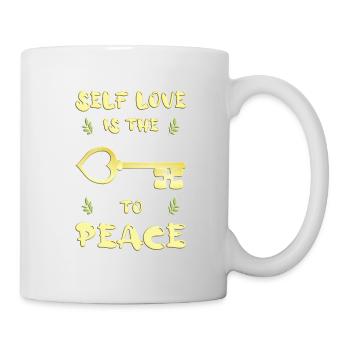 Self love is the key to peace - Mug - white - Right