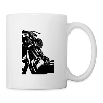Close-up motorcycle idea gift biker birthday - Mug - white - Right